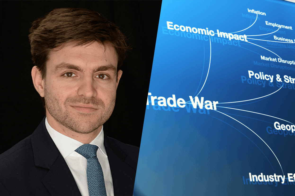 [The resilient US economy] is a surprising development given the concerns related to the Liberation Day, said Paul Lentz, fund manager at DNCA during a presentation in Luxembourg on 20 January 2026. Photo: DNCA and Shutterstock. Montage Paperjam
