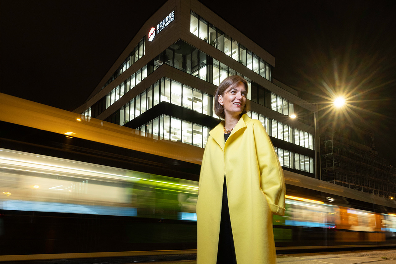 Julie Becker, CEO de la Bourse de Luxembourg depuis avril 2021. (Photo: Guy Wolff/Maison Moderne)