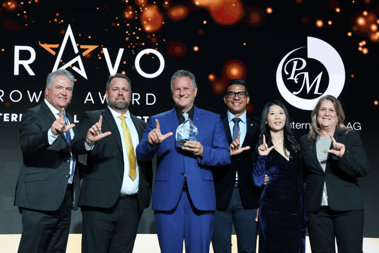 Left to right: Mike Eden (advisor), David Wensinger (COO & CFO Americas), Rolf Sorg (CEO & founder of PM-International), Denzel Bock (general manager sales USA), Trudy Tran (sales director Canada), Tina O'Brien (CEO Americas). Photo: PM-International AG