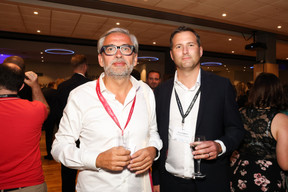 Mike Koedinger (Maison Moderne) and Simon Gorbutt (Luxembourg For Finance) at the 10x6 Talents event, organised by the Paperjam Club at the Kinepolis Kirchberg, 9 July 2024. Photo: Marie Russillo / Maison Moderne
