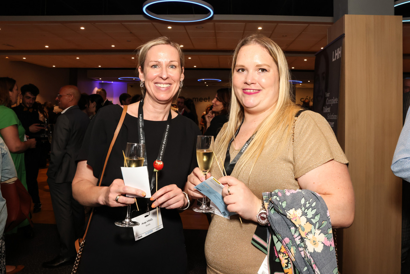 Antje Vinzl and Petra Major (IQ-EQ) at the 10x6 Talents event, organised by the Paperjam Club at the Kinepolis Kirchberg, 9 July 2024. Photo: Marie Russillo / Maison Moderne