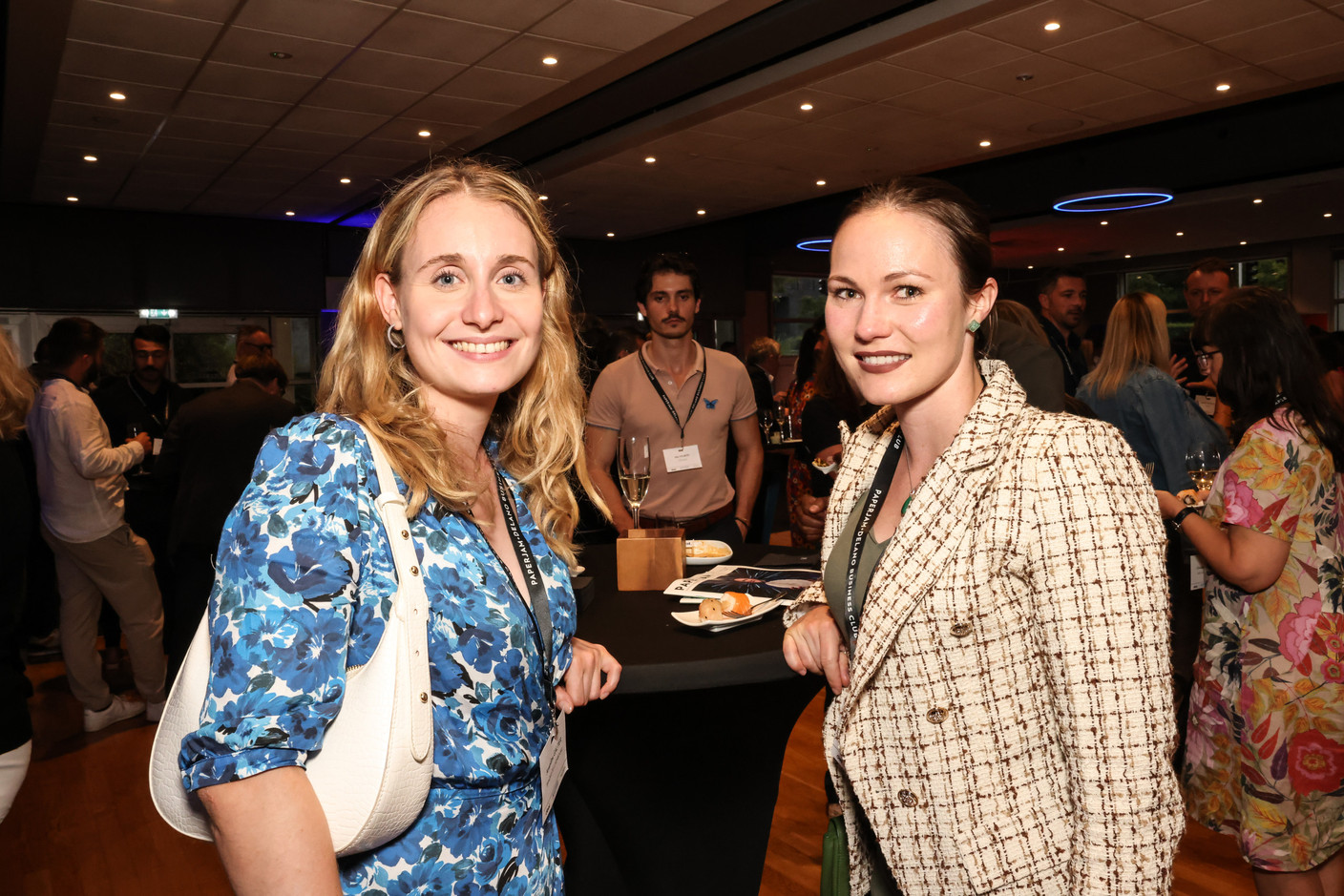 Amandine Galtier (Banque de Luxembourg) and Céline Martin (Talogy) at the 10x6 Talents event, organised by the Paperjam Club at the Kinepolis Kirchberg, 9 July 2024. Photo: Marie Russillo / Maison Moderne