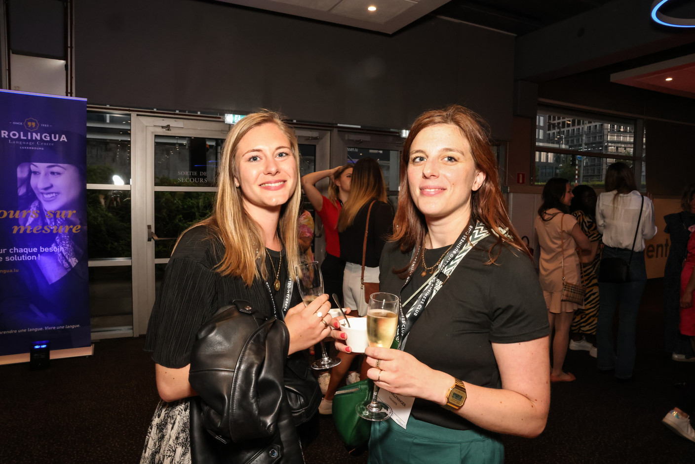 Laura Dittmann (Sopra Steria) and Aurore Welfringer (Tadaweb) at the 10x6 Talents event, organised by the Paperjam Club at the Kinepolis Kirchberg, 9 July 2024. Photo: Marie Russillo / Maison Moderne