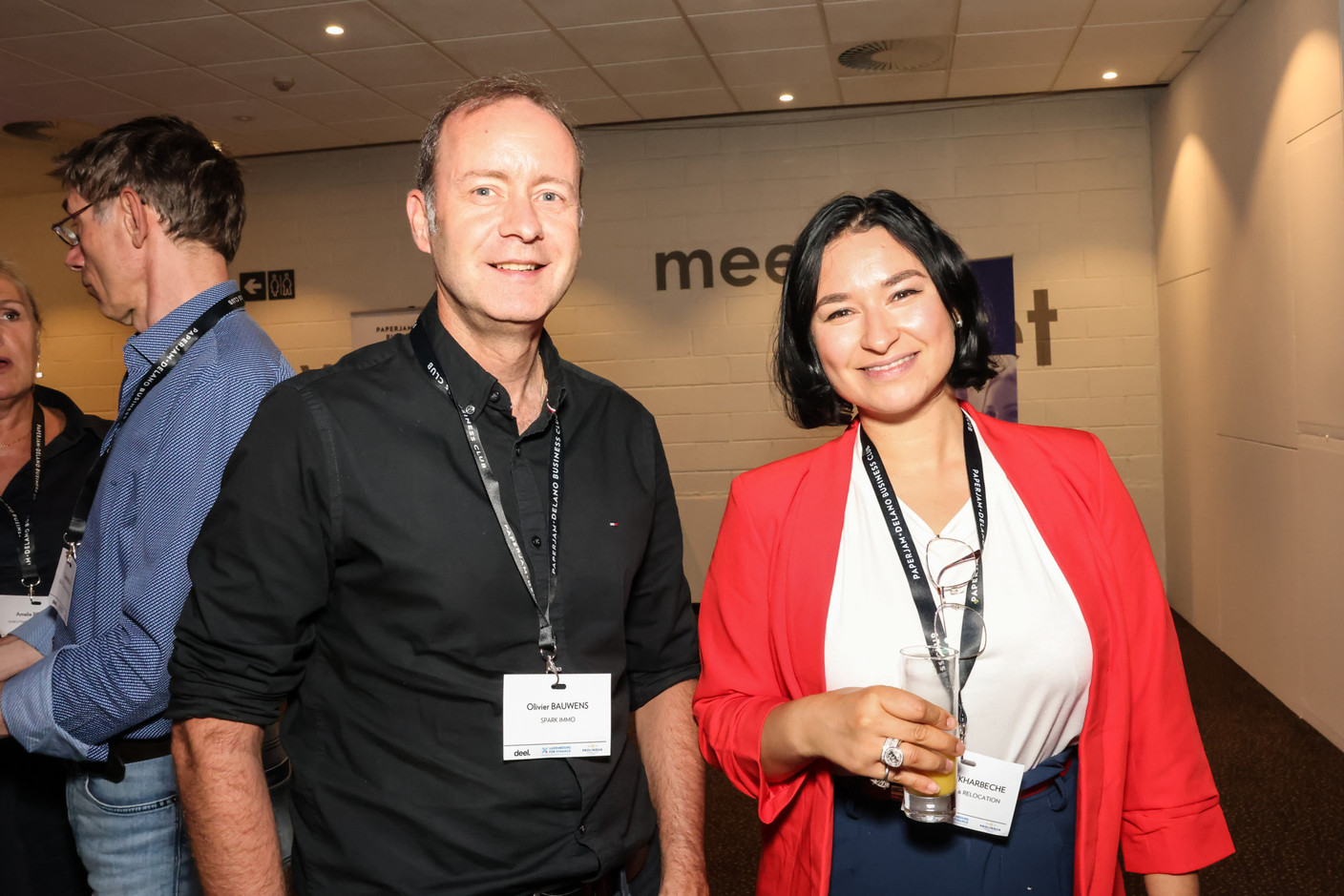 Olivier Bauwens (Spark Immo) and Nacera Mekharbeche (Spark Immo & Relocation) at the 10x6 Talents event, organised by the Paperjam Club at the Kinepolis Kirchberg, 9 July 2024. Photo: Marie Russillo / Maison Moderne