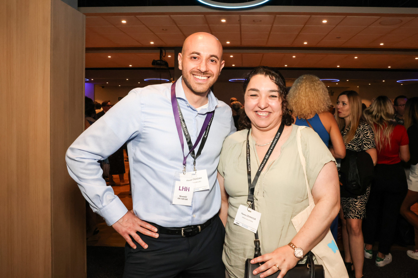 Mounir Ouadah (LHH Luxembourg) and Nassera Zemmour (Hikma-Solutions). Photo: Marie Russillo / Maison Moderne