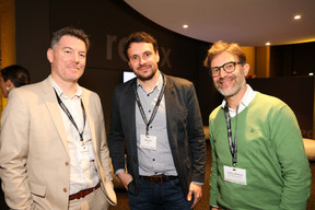 David Renoux (Neopixl smile), Romain Joly (Smile) et Geoffrey Laboulais (Blue Like and Orange). (Photo: Eva Krins/Maison Moderne)