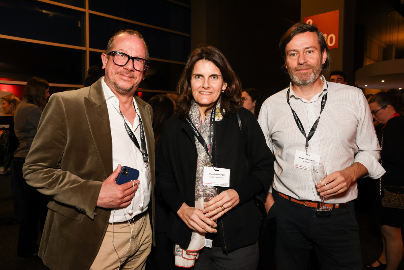 Martin Schnoegass (act360°), Danielle Wagner (Etude Turk et Prum) et Romain Hoffmann (Spuerkeess). (Photo: Eva Krins/Maison Moderne)