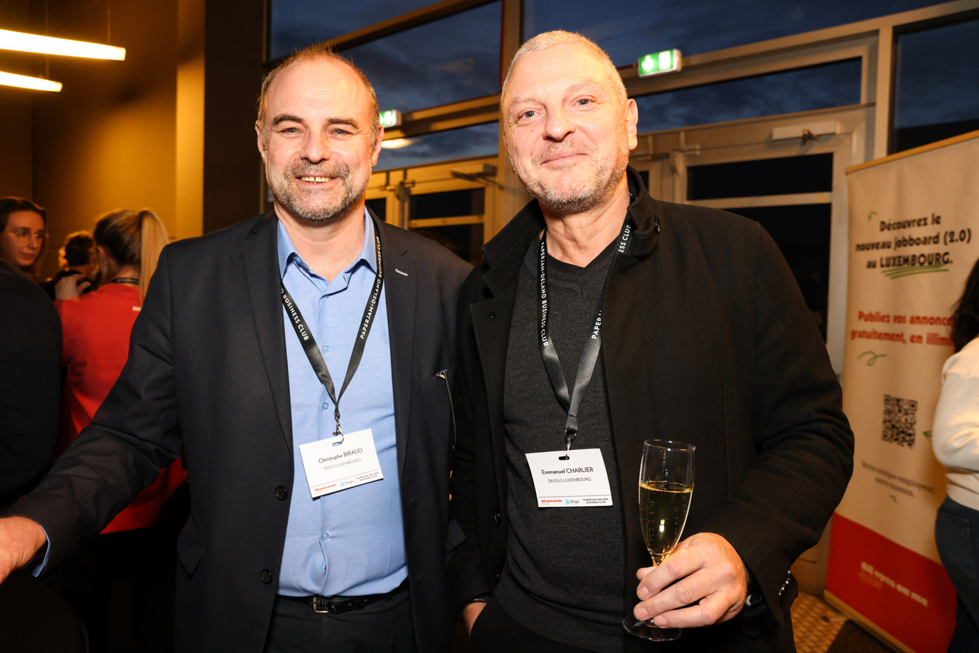 Christophe Biraud (POST Luxembourg) et Emmanuel Charlier (Savills Luxembourg). (Photo: Eva Krins/Maison Moderne)