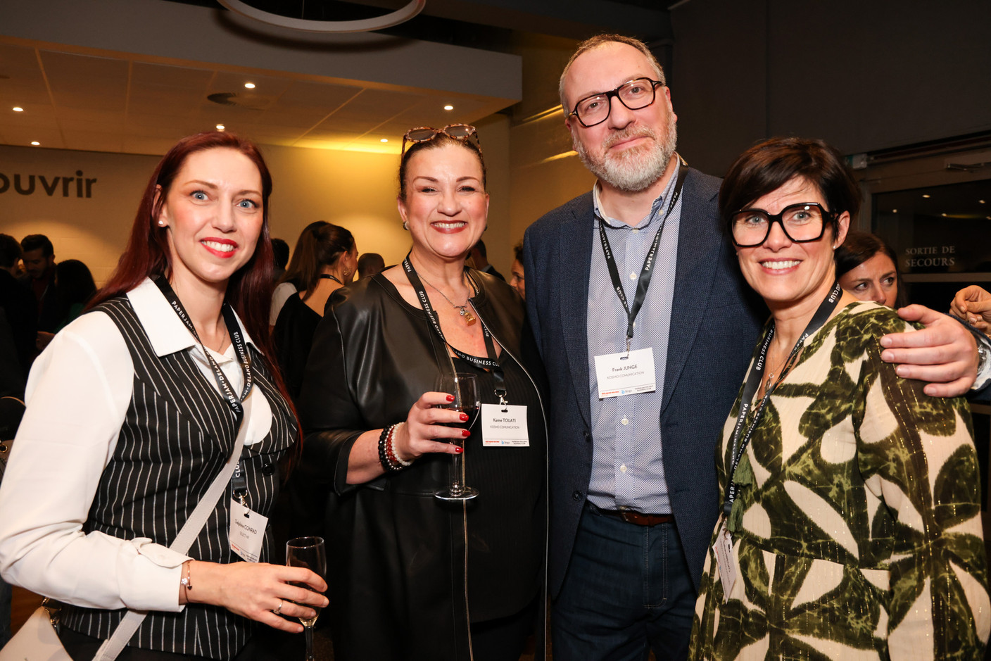 Delphine Conrad (Select HR), Karine Touati, Frank Junge (Kosmo Comunication) et Barbara Brecko (Ginkgo Solutions Facilities). (Photo: Eva Krins/Maison Moderne)