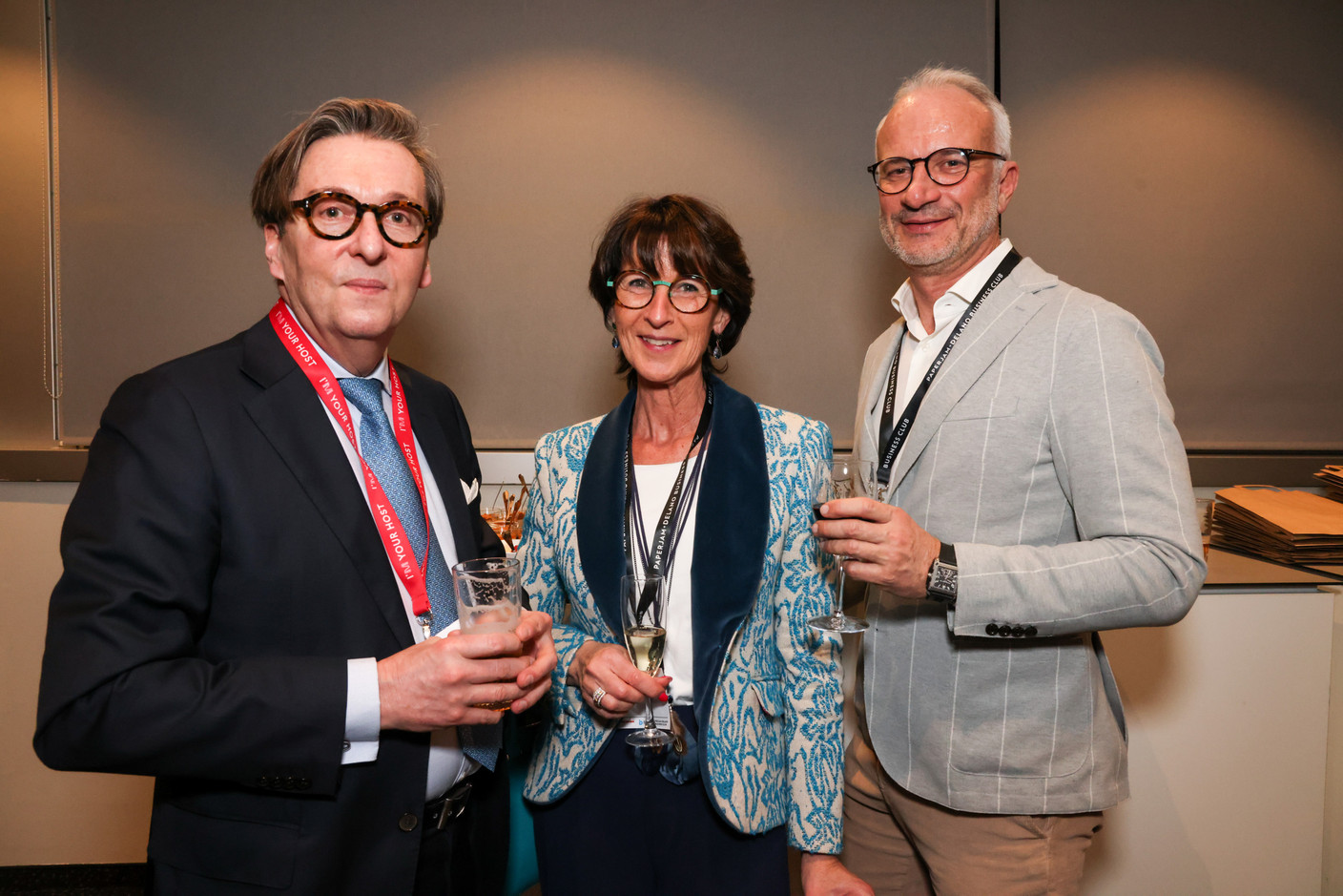 Michel Grevesse-Sovet (Paperjam+Delano Business Club), Florence Lemeer-Wintgens et Patrick Lesage (Takaneo). (Photo: Eva Krins/Maison Moderne)