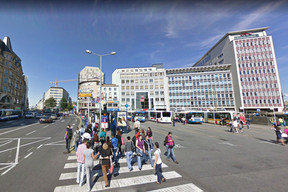 Place de la Gare in September 2009. Photo: Google Maps Street View screenshot