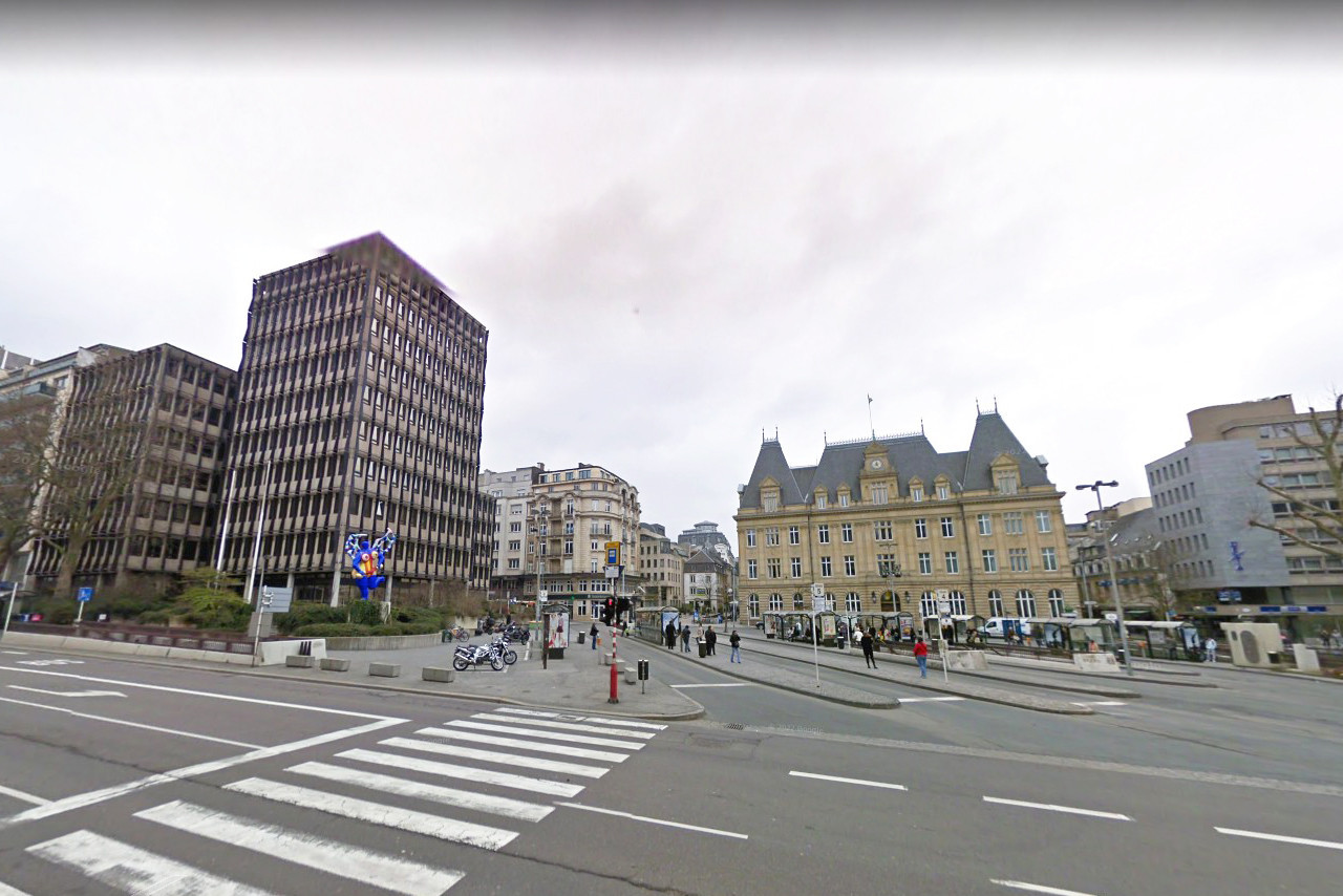 Hamilius square in March 2009. Photo: Google Maps Street View screenshot