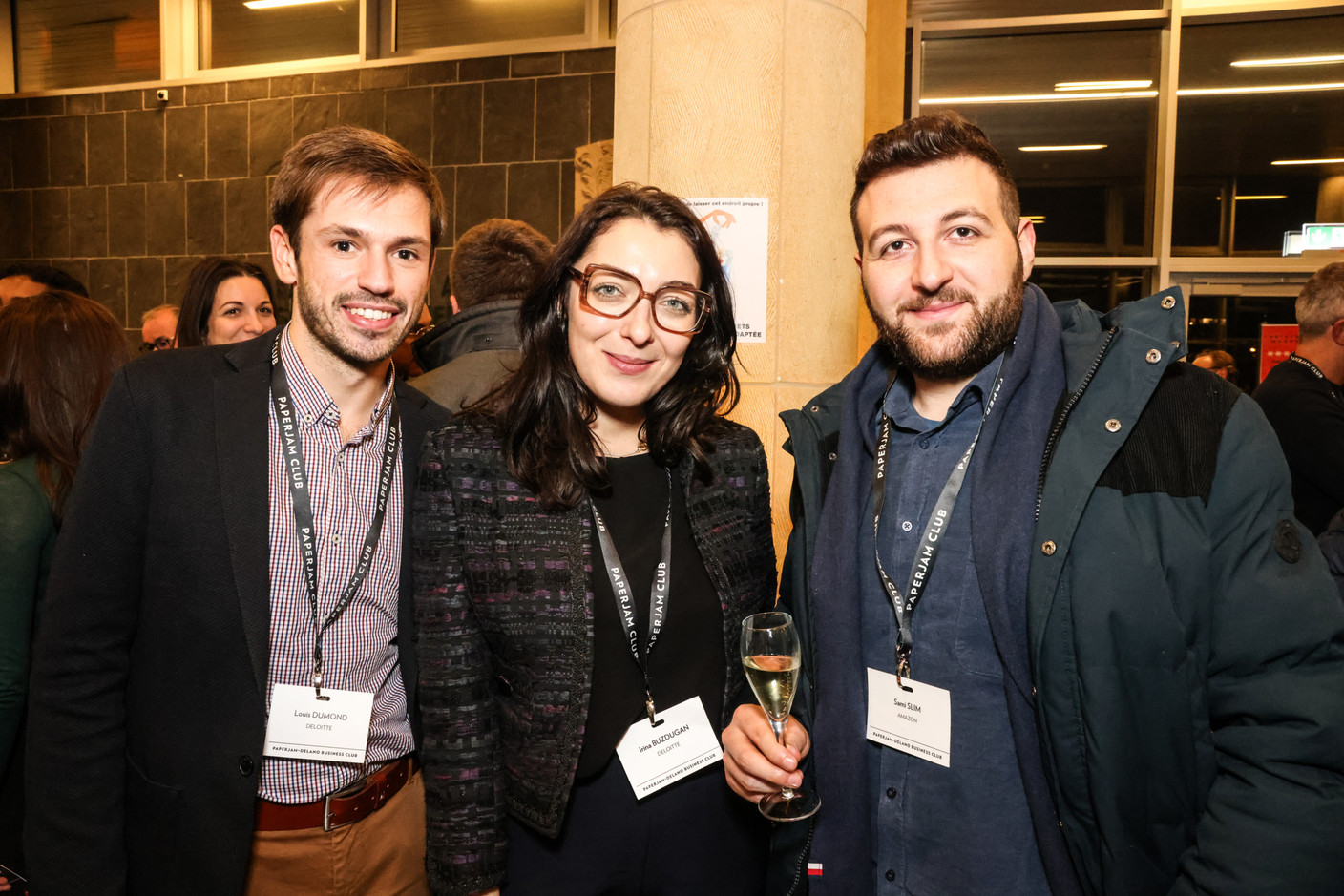 Louis Dumond et Irina Buzdugan (Deloitte) et Sami Slim (Amazon). (Photos: Marie Russillo/Maison Moderne)