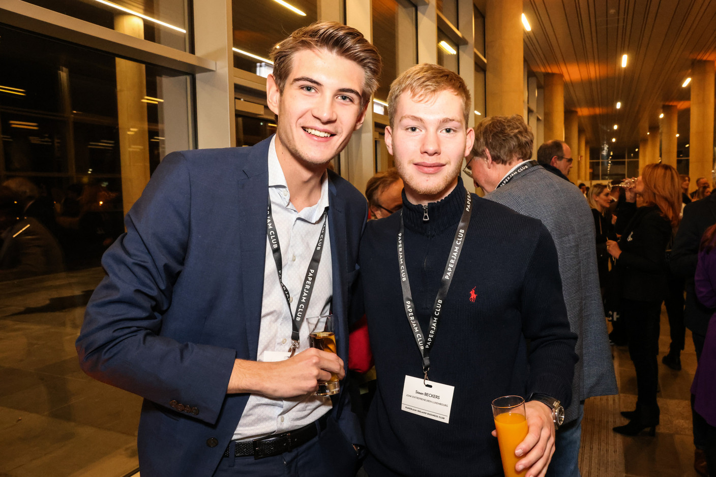 Tim Asselborn et Steen Beckers (Jonk Entrepreneuren Luxembourg). (Photos: Marie Russillo/Maison Moderne)