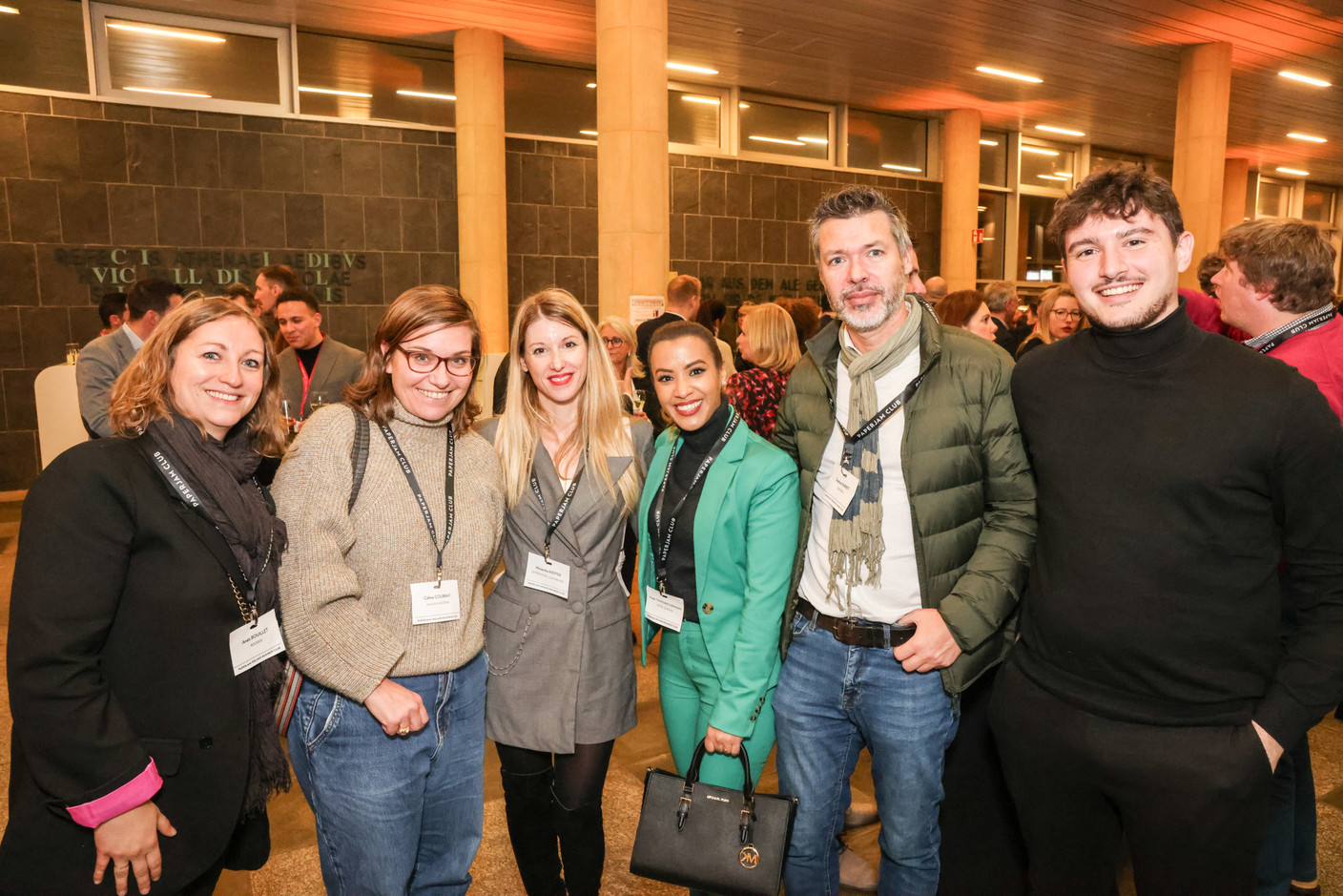 Anaïs Bouillet (Rockids), Céline Coubray (Maison Moderne), Alexandra Kieffer (Legere Hotel Luxembourg), Khadja Tizghouine Idjennaden (Hôtel Le Royal), Stephan Rabret (Edenred) et Hugo Obelleiro (Rockids). (Photos: Marie Russillo/Maison Moderne)