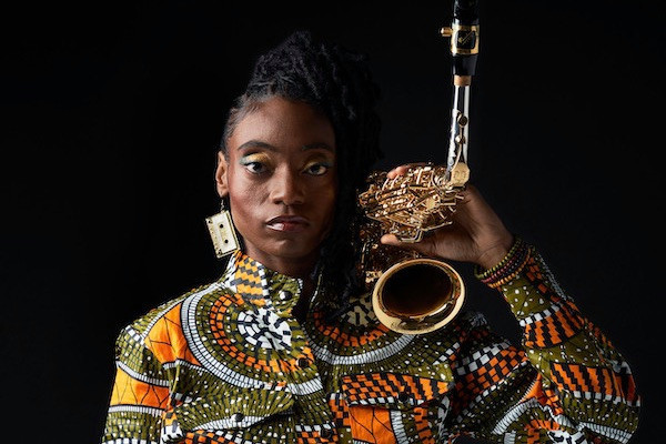 Saxophonist Lakecia Benjamin performs at Opderschmelz with Zaccai Curtis on piano, Ivan Taylor on bass and EJ Strickland on drums on 22 March. Photo: Elizabeth Leitzell