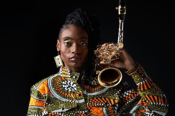 Saxophonist Lakecia Benjamin performs at Opderschmelz with Zaccai Curtis on piano, Ivan Taylor on bass and EJ Strickland on drums on 22 March. Photo: Elizabeth Leitzell