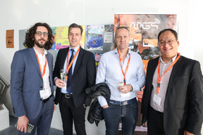 Maxime Lissmann (Buro Partner), Vincenzo Miccichè (Real Property), Nicolas Moneuse et Wim Geleyn (Normills). (Photo: Marie Russillo / Maison Moderne)