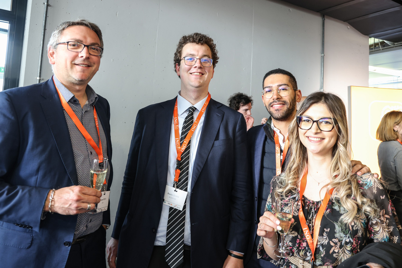 Stephane Pesch (LPEA), Brandon Ziliani, Tristan Mohamed et Mara Saccomanni (Accenture). (Photo: Marie Russillo / Maison Moderne)