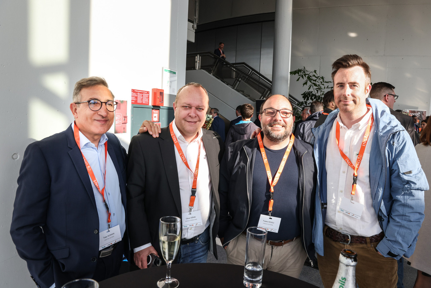 Tahar Slimani (Digital Access), Olivier Génin (Idealis Consulting), Frederic Moioli (Lingua Custodia) et Darren Douglas (Regsearch). (Photo: Marie Russillo / Maison Moderne)