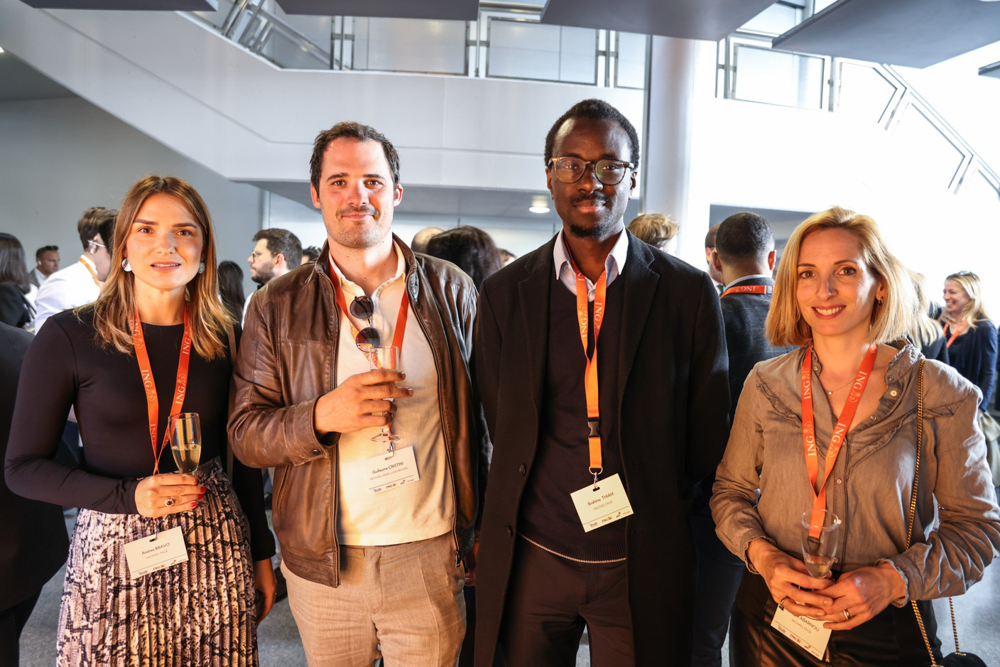 Andrea Bravo, Guillaume Cristini, Ibrahima Thiam et Aurélie Abarnou (Michael Page). (Photo: Marie Russillo / Maison Moderne)