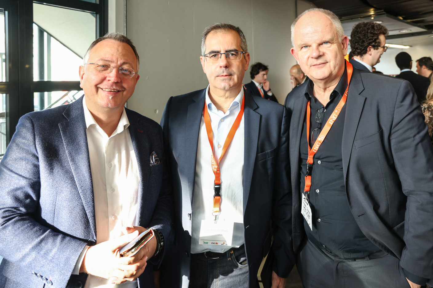 Pedro Castilho (Verbalius), Joao Pedro Moreira (Euroconsumers Invest) et Pierre Thomas (Eurcom Networks). (Photo: Marie Russillo / Maison Moderne)