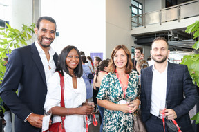 Aurélien Konan (Barbariantribes), Nelly Kasongo (K&K Partners), Nathalie Delebois (Delebois O'Donnell) et Benjamin Bodson (Do Recruitment Advisors). (Photo: Marie Russillo/Maison Moderne)