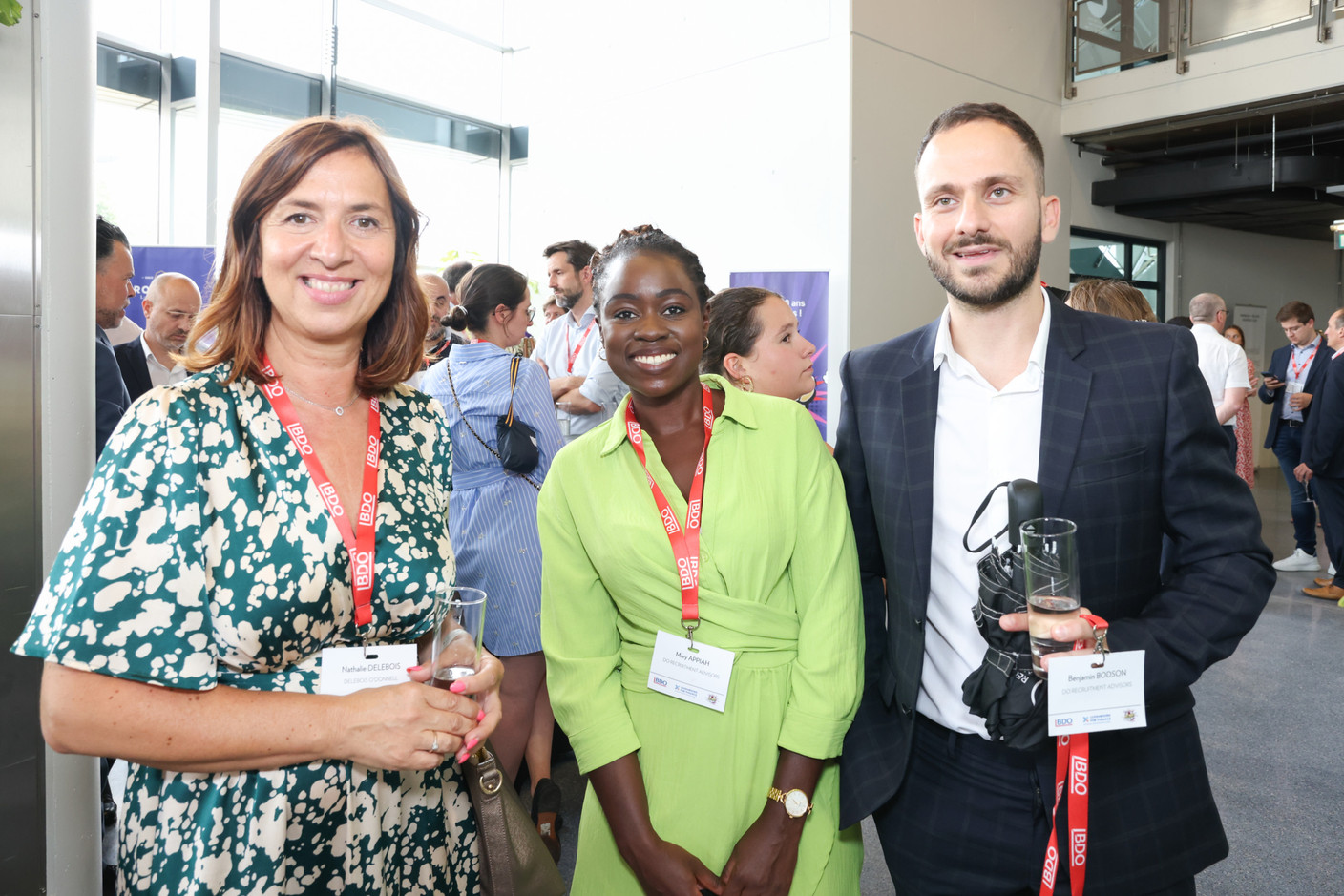 Nathalie Delebois (Delebois O'Donnell), Mary Appiah et Benjamin Bodson (Do Recruitment Advisors). (Photo: Marie Russillo/Maison Moderne)