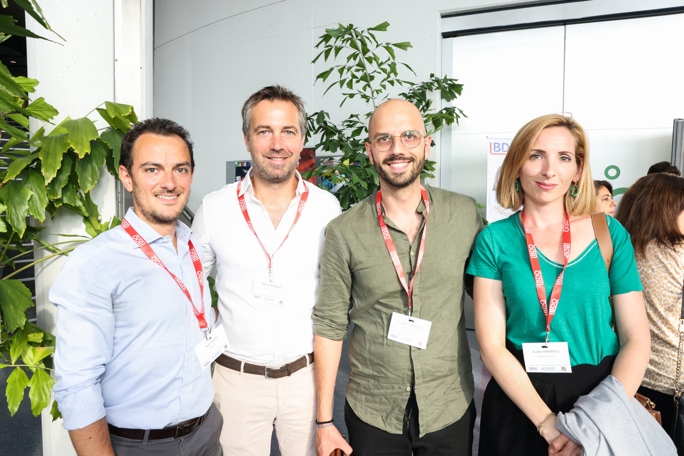 Alexis Yaghi (Vialegis), Maxime Durant, Tiziano Cordella et Aurélie Abarnou (Michael Page). (Photo: Marie Russillo/Maison Moderne)