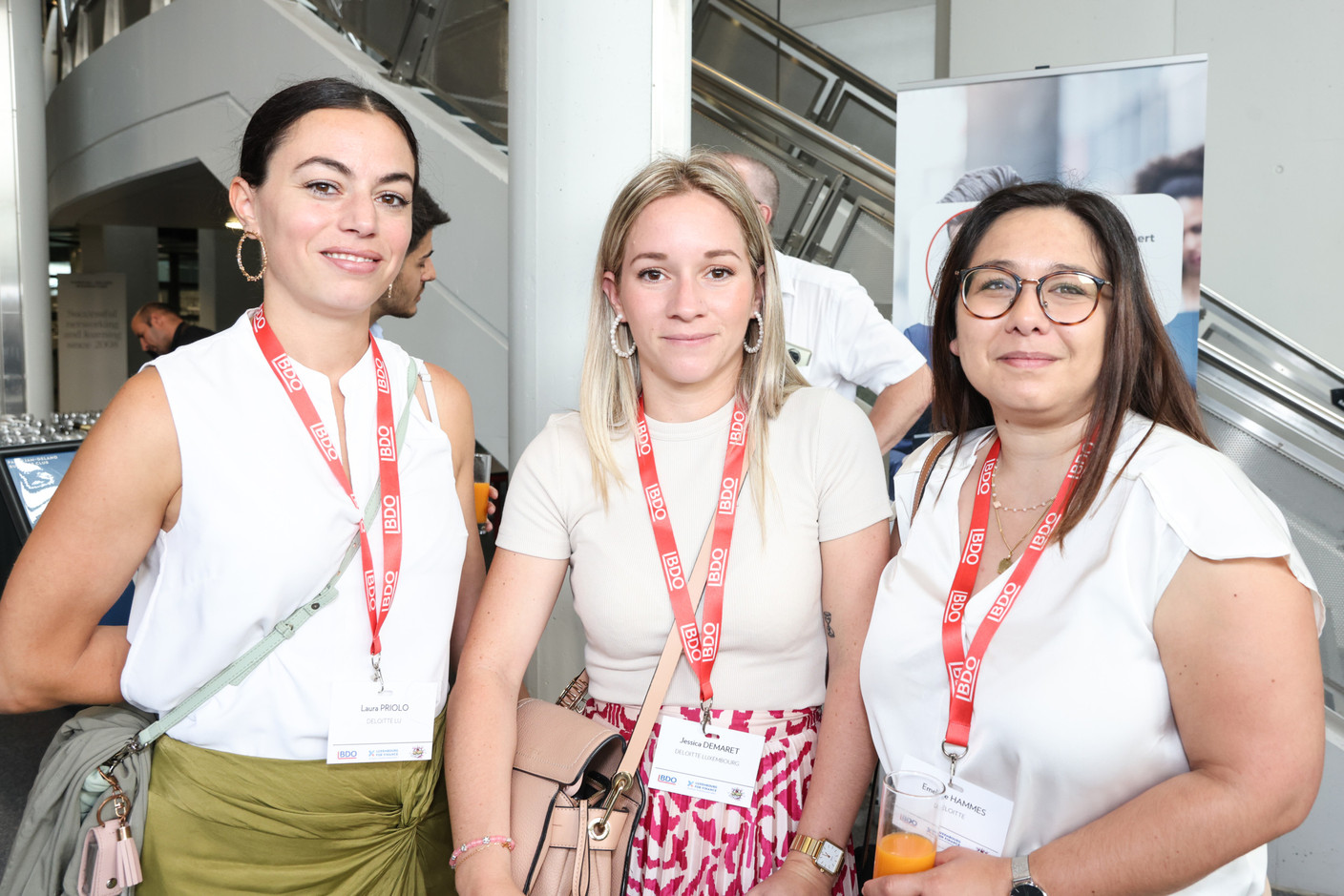 Laura Priolo, Jessica Demaret et Emmeline Hammes (Deloitte). (Photo: Marie Russillo/Maison Moderne)