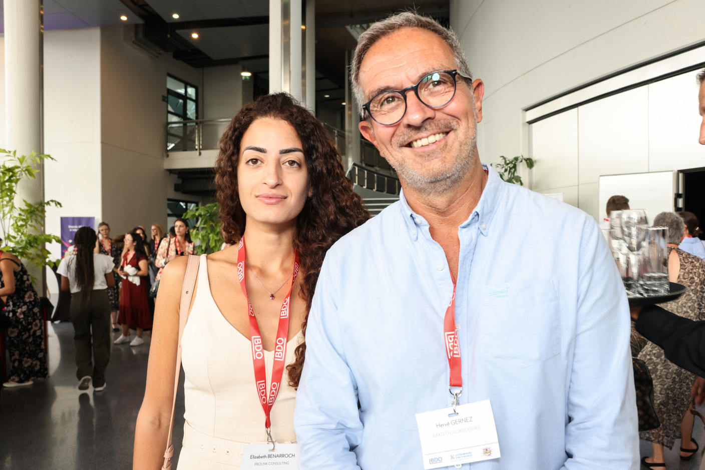 Elizabeth Benarroch (Prolink Consulting) et Hervé Gernez (Exatech/Luxgoodies). (Photo: Marie Russillo/Maison Moderne)