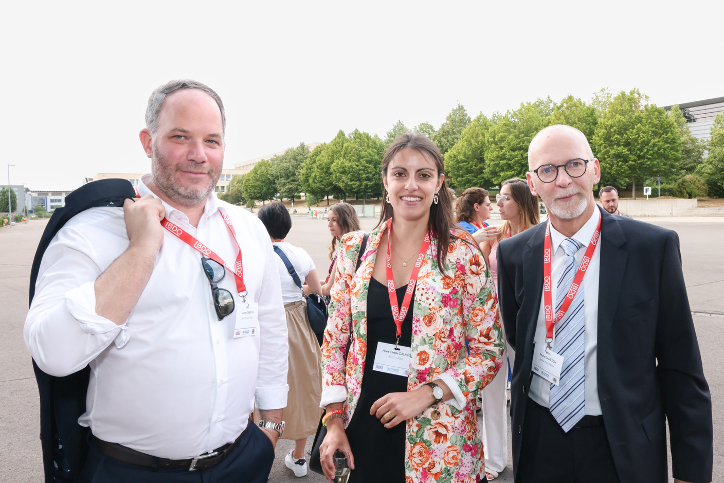 Laurent Derkum (Banque Raiffeisen), Anne-Gaëlle Calmès (Aztec Group) et Michel Lamesch (Banque Raiffeisen). (Photo: Marie Russillo/Maison Moderne)