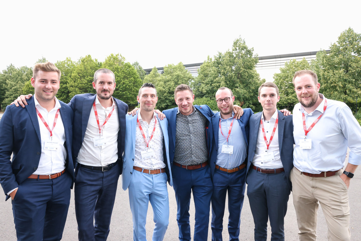 Jean-Charles Pochart, Damien Goossens, Jean-François Herremans, Boris Geelen, Antonin Leriche et Sébastien Michels (EASI). (Photo: Marie Russillo/Maison Moderne)