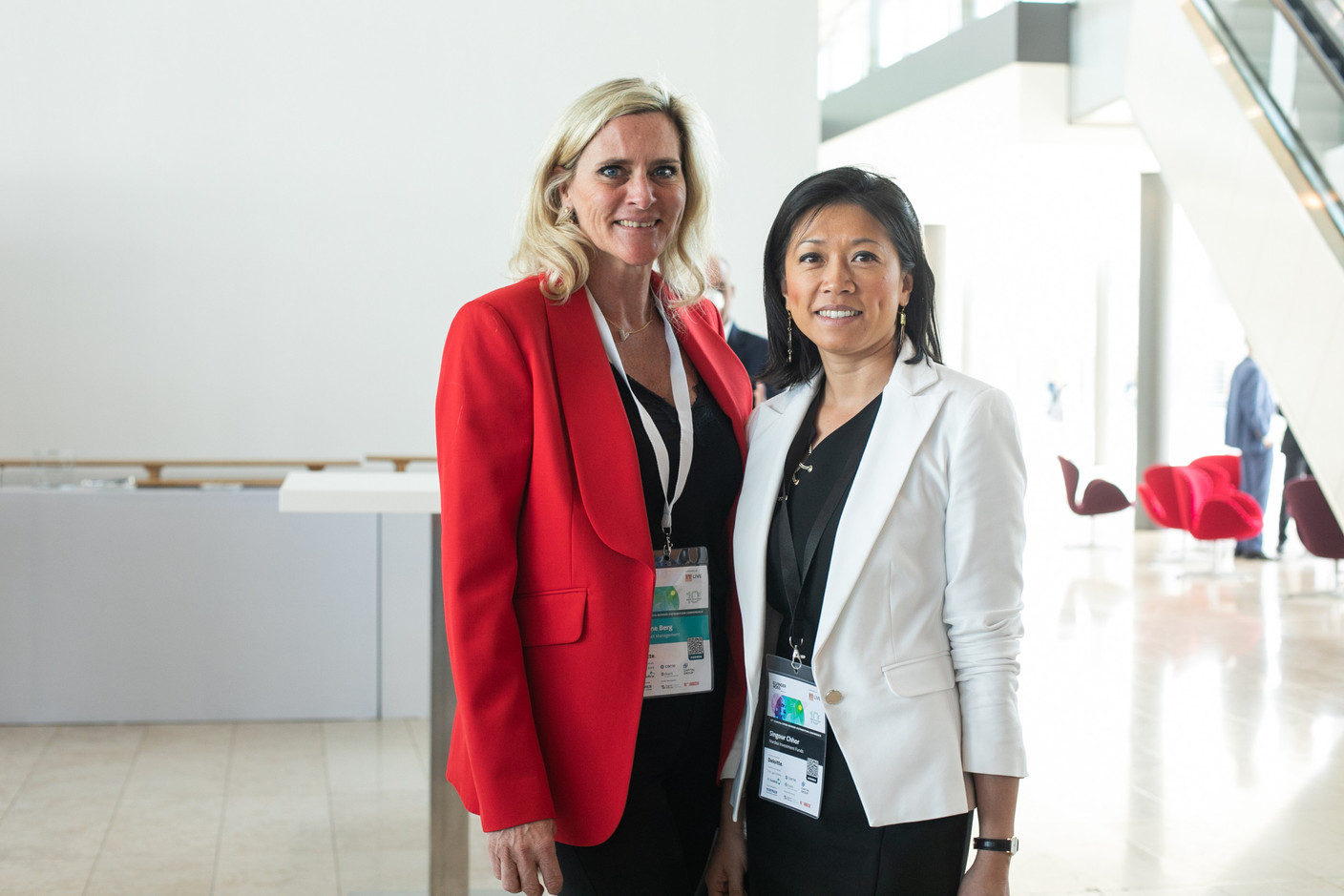 Suzanne Berg of Pictet Asset Management  and Sinor Chhor of Nordea Investment Funds. Photo: Matic Zorman / Maison Moderne