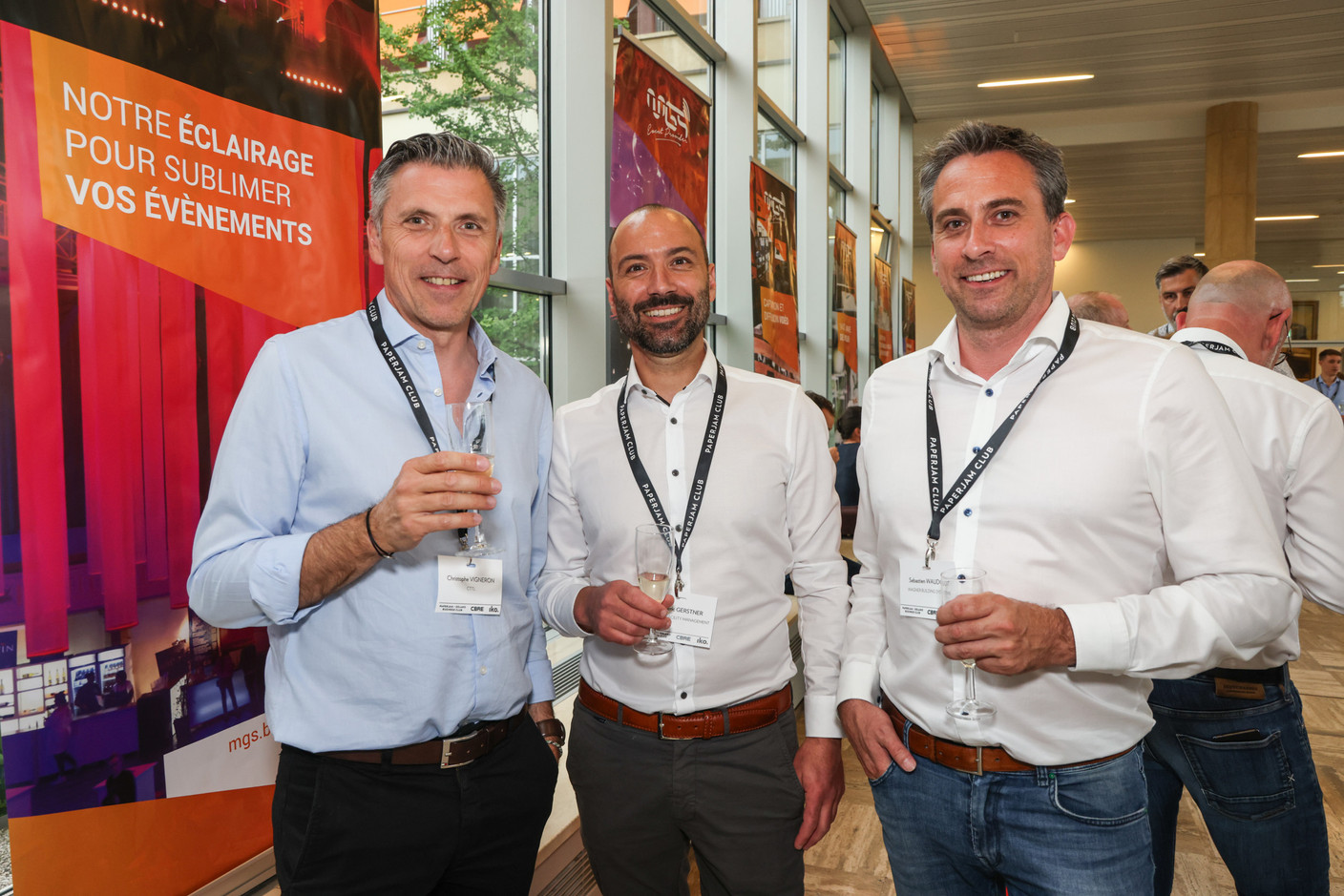 Christophe Vigneron (CTTL), Frédéric Gerstner (WAGNER Facility Management) et Sebastien Waudoit (Wagner Building Systems). (Photos: Eva Krins/Maison Moderne)