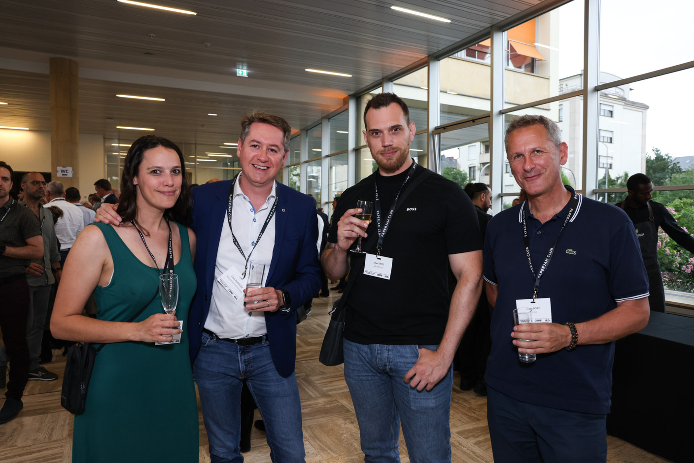 Emilie Le Guernic (AXA Luxembourg), Denis Rosolen (Beng Architectes Associés), Julien Swol (Archiphoto) et Serge Borg (Esséré). (Photos: Eva Krins/Maison Moderne)