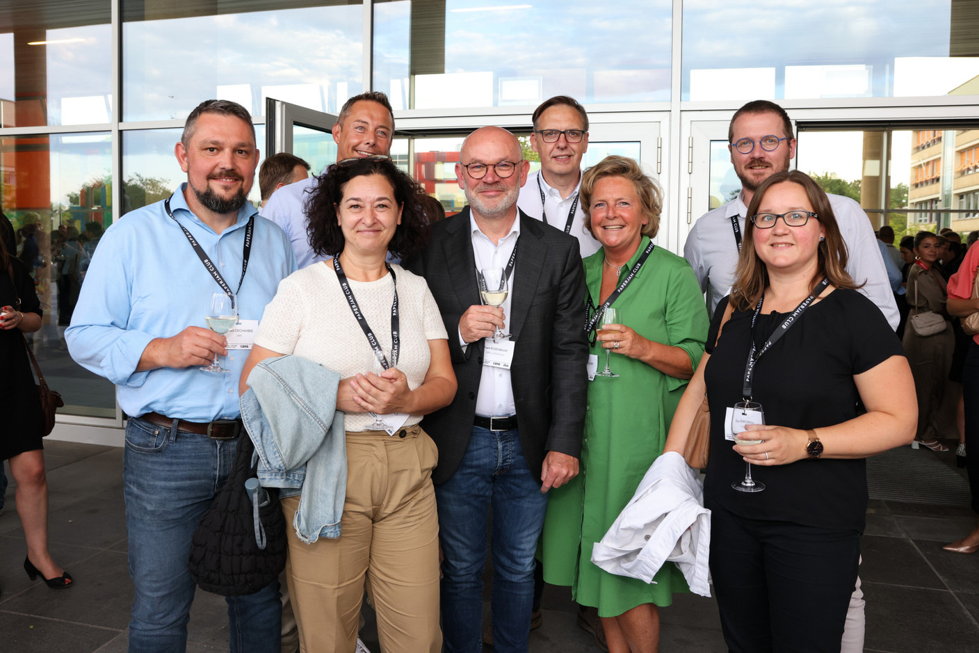 Thibault Dechambre, Carole Collet, Stéphan Arnould, Frank Rosenbaum, Eric Fievez, Patricia Delcourt, Thierry Bauwens et Elise Percerou (CBRE). (Photos: Eva Krins/Maison Moderne)