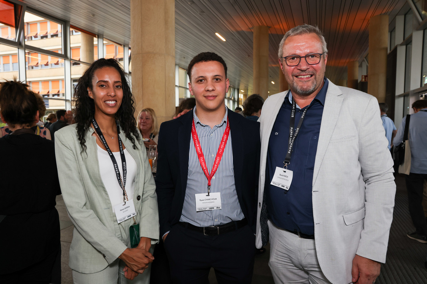 Meriem Barina (RH Expert), Ryane Charchour (Maison Moderne) et Benoît Maron (Charles Kieffer Group). (Photos: Eva Krins/Maison Moderne)