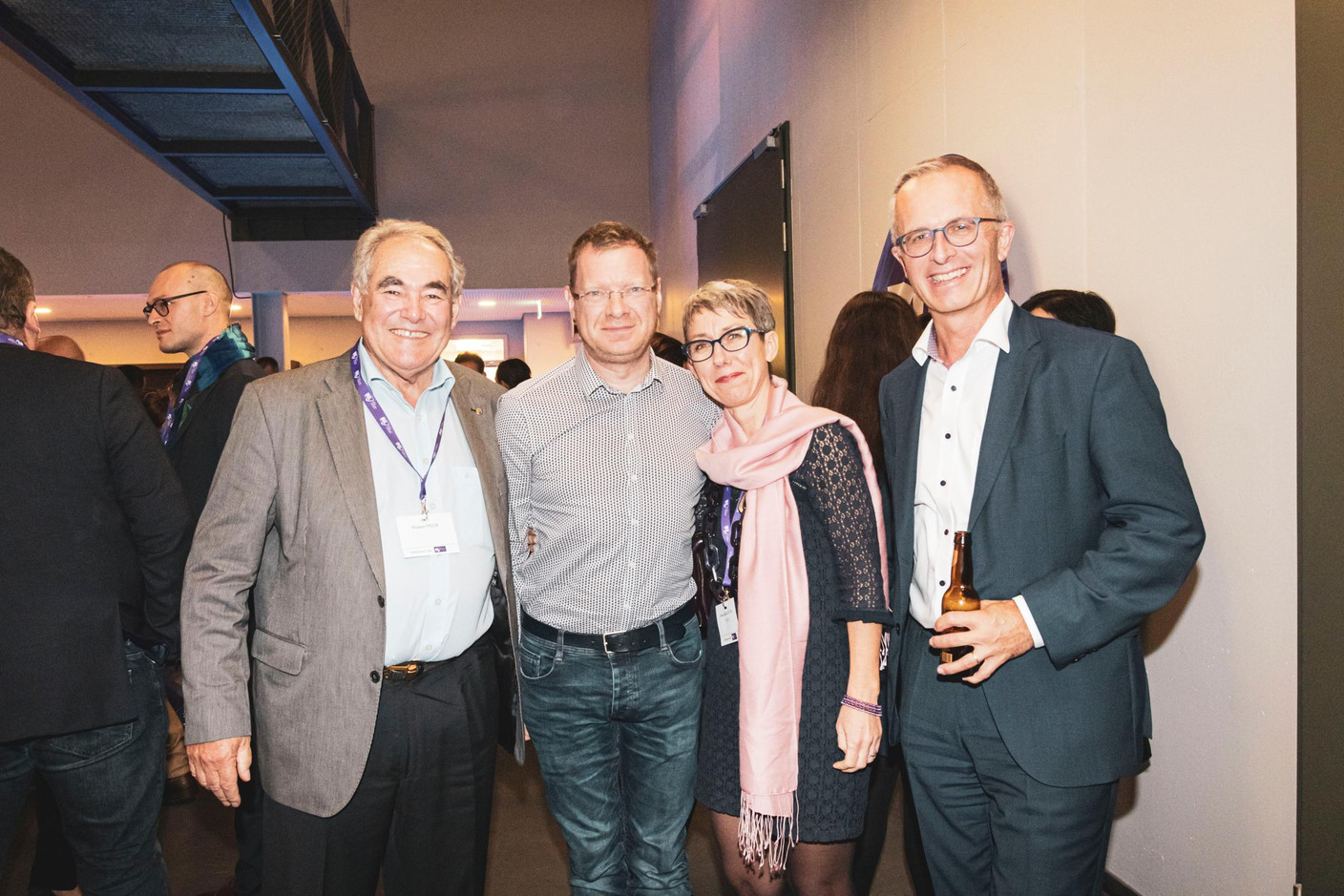 Norbert Friob, Jean-Michel Gaudron (Luxinnovation), Anne-Claire Delval (Deep.lu) et  Paul Irthum (Banque Degroof Petercam Luxembourg) (Photo: Patricia Pitsch/Maison Moderne)