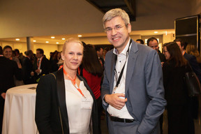 Martine Kerschenmeyer (Korn Ferry) et David Suetens (State Street) ((Photo: Jan Hanrion / Maison Moderne))