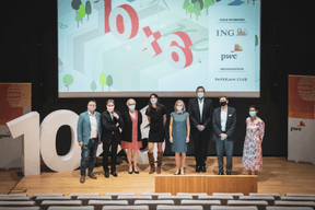 Pedro Castilho (Verbalius), Marc Bichler (Ministère des Affaires étrangères et européennes), Anne Contreras (Arendt & Medernach), Julie Lhardit (Maison Moderne), Corinne Molitor (Innpact), Charles Müller (The Directors’ Office), Thomas Seale (Seale Advisory) et Virginie Issumo (Rolaco Holding) ((Photo: Patricia Pitsch / Maison Moderne))