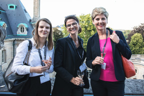 Leslie Thiry, Uta Sültmann (Fujitsu) et Krisztina Benczik (TandM) (Photo: Marie Russillo/Maison Moderne)