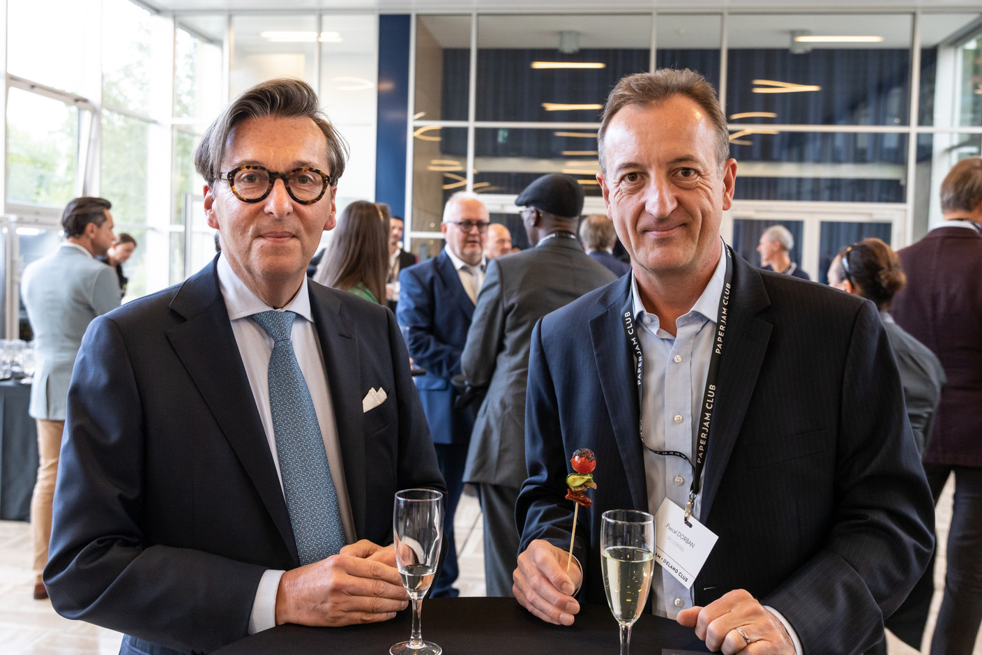 Michel Grevesse-Sovet (Paperjam + Delano Business Club) et Pascal Dorban (SFC Conseil) (Photo : Marie Russillo / Maison Moderne)