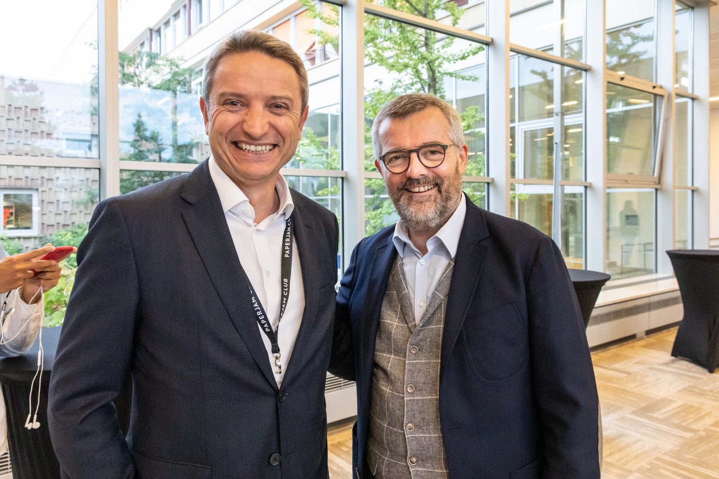 David Gray (CK) et Didier Goffinet (Coldwell Banker) (Photo : Marie Russillo / Maison Moderne)