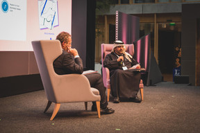 Laurent Probst (PwC) et Son Excellence Jamal bin Huwaireb (Mohammed Bin Rashid Al Maktoum Knowledge Foundation) (Photo: Lucie von Lucilin)