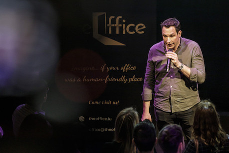 Christophe Folschette, un des deux fondateurs de Talkwalker, a profité de son passage sur la scène des Start-up Stories, avec le Paperjam Business Club, pour donner de précieux conseils. (Photo: Jan Hanrion / Maison Moderne Publishing)