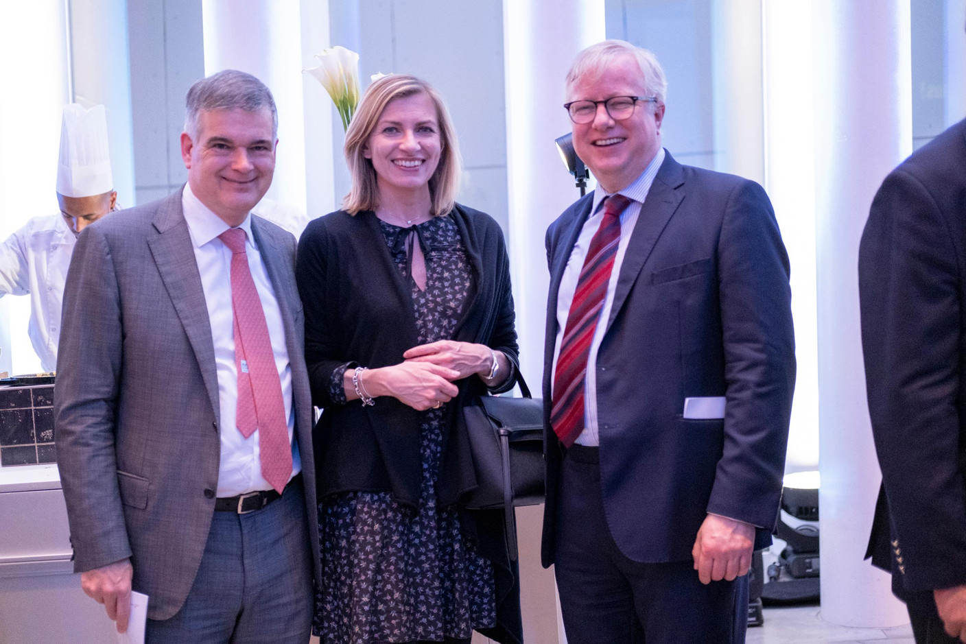 À gauche, Claude Marx (directeur de la CSSF) et Lucienne Andring (Banque de Luxembourg) (Photo: Éric Chenal)