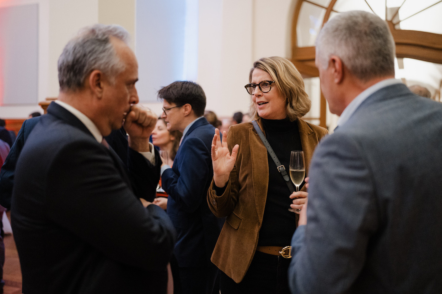 Erik von Scholz, Danny Bonifas, Erny Huberty.   (Photo: Marion Dessard/Fondation de Luxembourg)