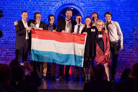 La délégation luxembourgeoise présente à Stockholm se réjouit de la désignation du Luxembourg pour le prochain Cleantech Forum. (Photo: Dennis Erixon)