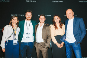 Géraldine Gij (Paperjam Club), Quentin Drui (Perspective Architecture Intérieure), Valentin Morello (Paperjam Club) and Alix Bellac (Paperjam). Photo: Julian Pierrot/Paperjam